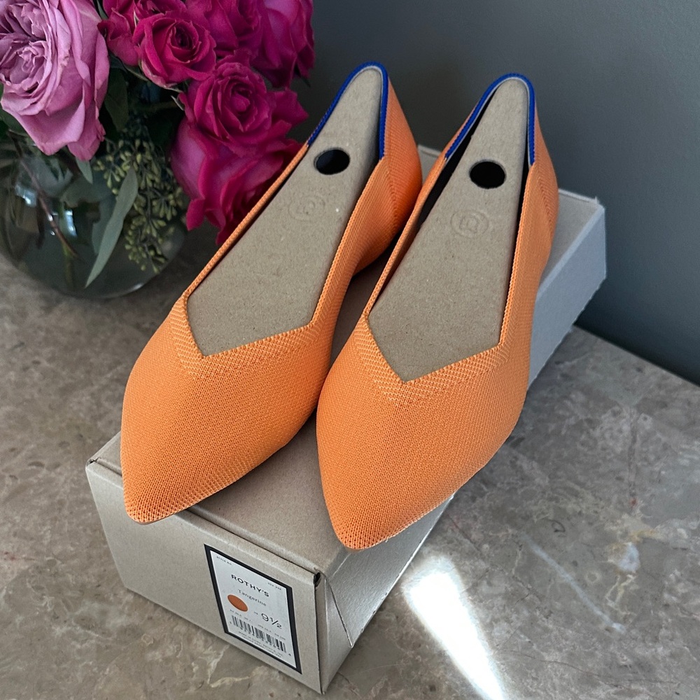 New Rothy's Vibrant Tangerine Women's Flats